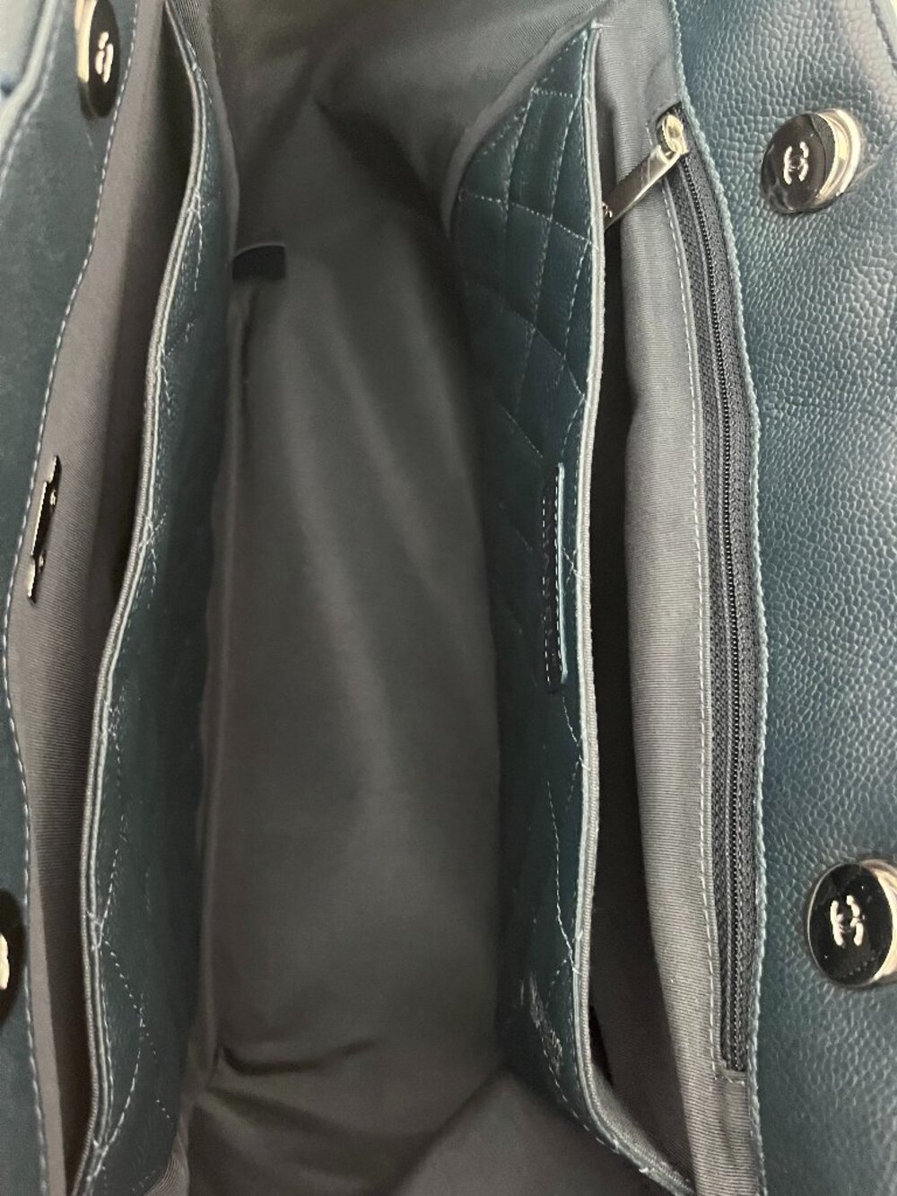 CHANEL Large Navy Shopping Bag, - Picture 5 of 9